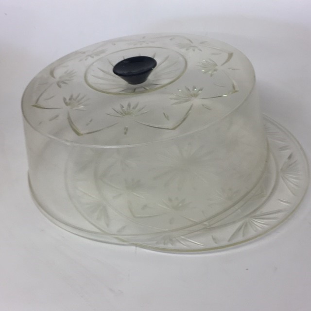 CAKE COVER, Etched Set w Plate